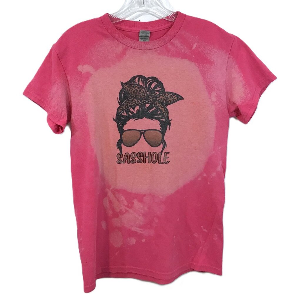 Graphic T-Shirt Pink Tie Dye Size S SASSHOLE